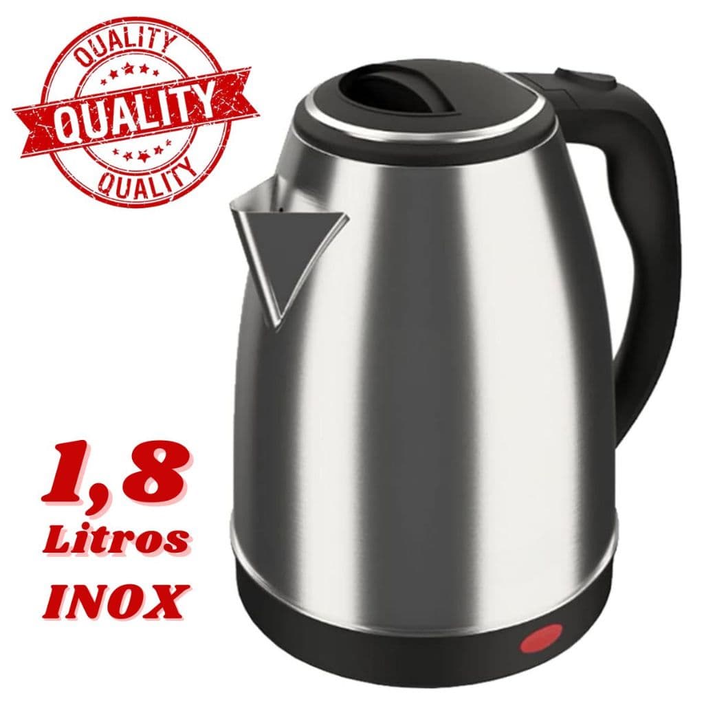 Chaleira Elétrica 1,8 Litros Inox Ideal para Chá, Café e Chimarrão
