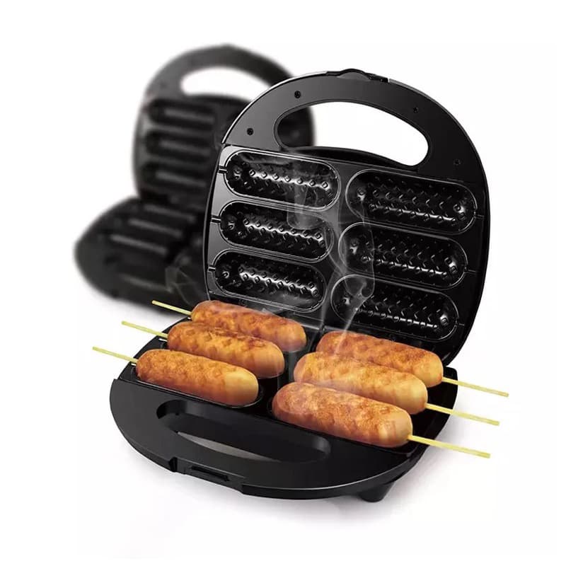Maquina de Crepe Crepeira Suiço Crepe E Hot Dog 6 Cavidades 220v