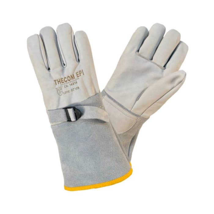 Luva de Cobertura em Vaqueta Isolante de Eletricista para Alta Tensão em Vaqueta e Raspa