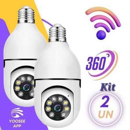 Câmera de Segurança gira 360 a Prova D'água Infravermelho Lâmpada Sem Fio