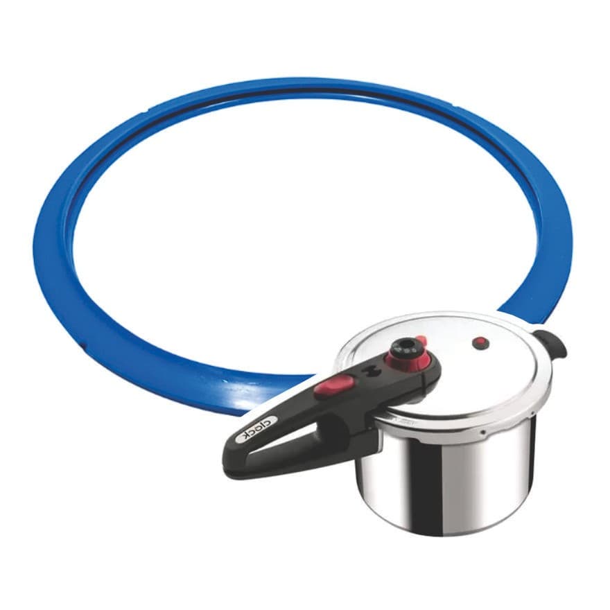 Borracha Panela Clock Conforto 4,5l C/ Pique Silicone Azul Resistente