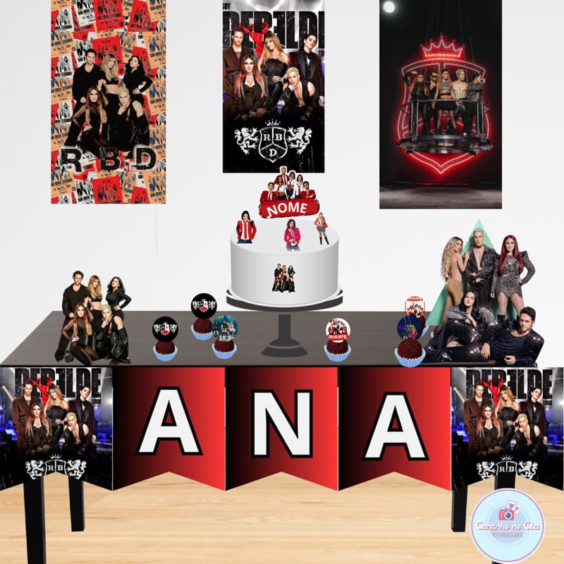 Kit Festa Rebelde Decoração pronta RBD
