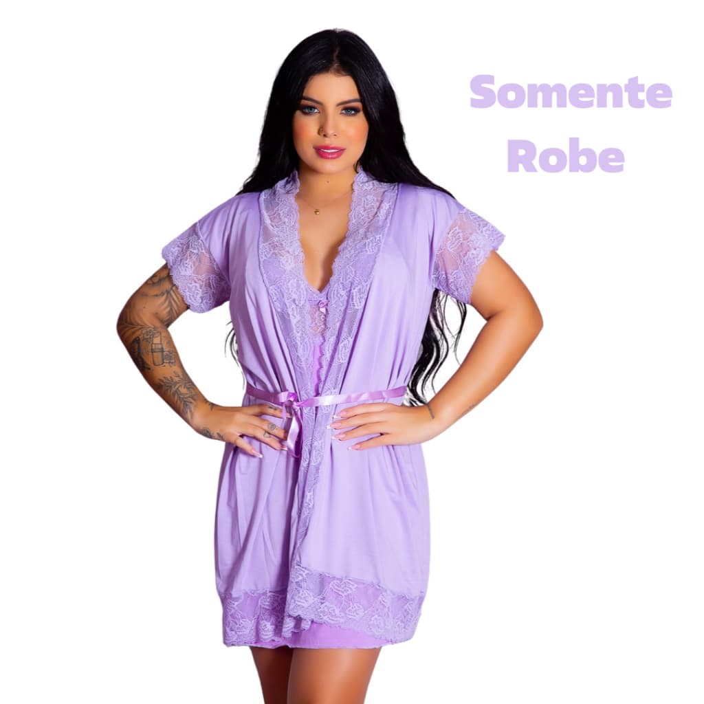 Robe Feminino Noiva Sexy Roupão de Banho Kimono Roupa de Dormir Feminina Renda Luxo