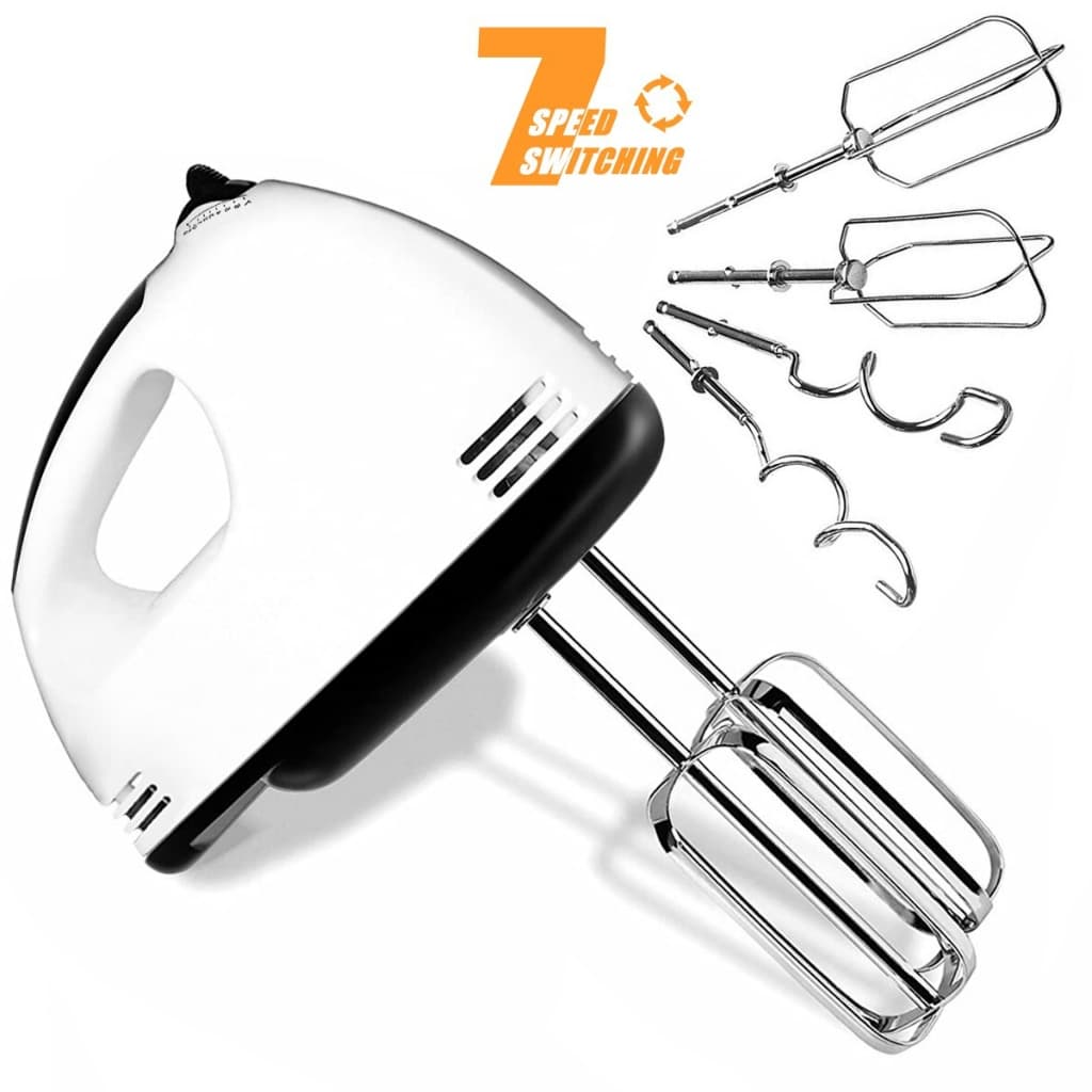 Batedeira Misturadora Leve De Mão Com 7 Velocidades 110V / 220v Bate Bolo Massa Chantilly Ovo
