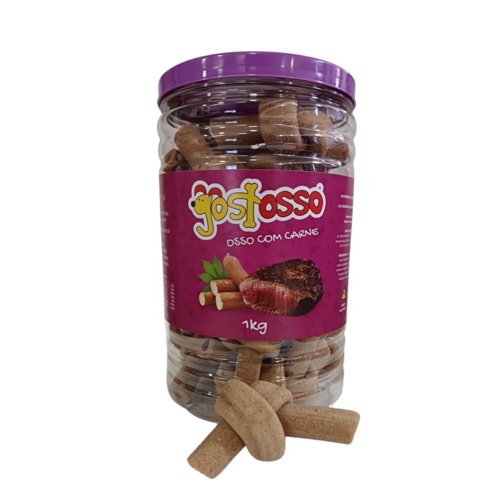 Osso para cachorro Nozinho com Carne P 3/4 Gostosso 1Kg