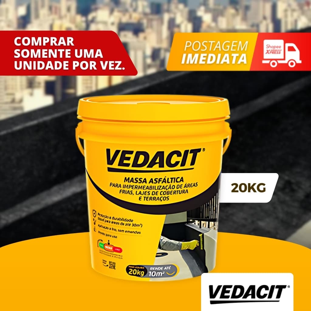 Impermeabilizante Massa Asfáltica Vedacit 20kg Frio Asfalto