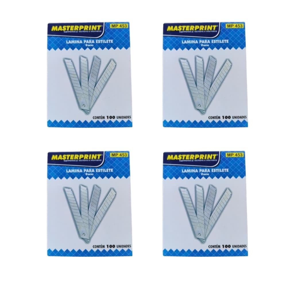 400 Peças Lâmina Estilete 9mm Masterprint Premium