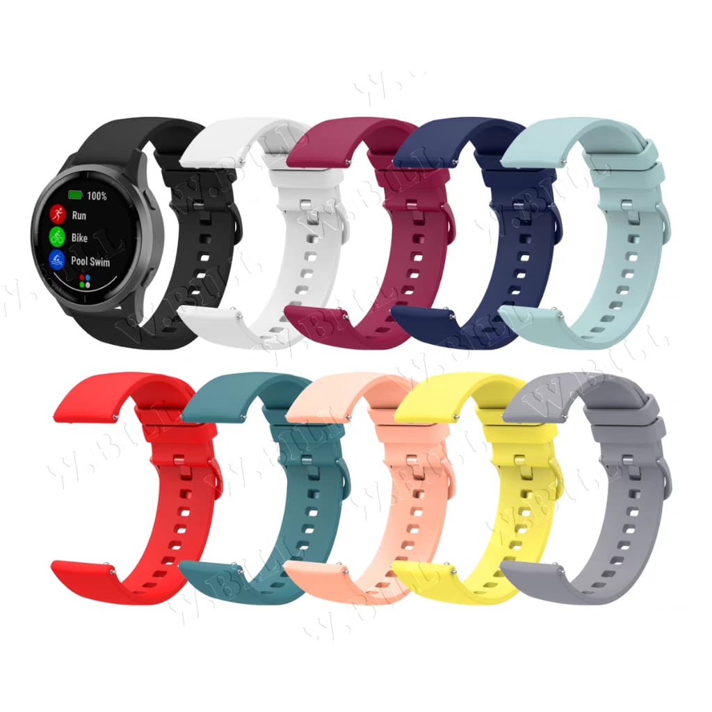W.BILL Pulseira 20mm 22mm Silicone Esportiva Bip, Bip Lite, Bip S, Amazfit Gts, Amazfit Gtr 42mm, Galaxy 42mm