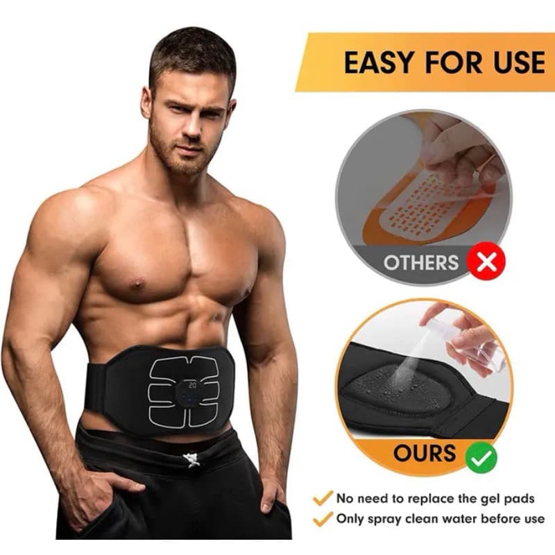 Cinta Abdominal Ems Estimulador Muscular Recarregável