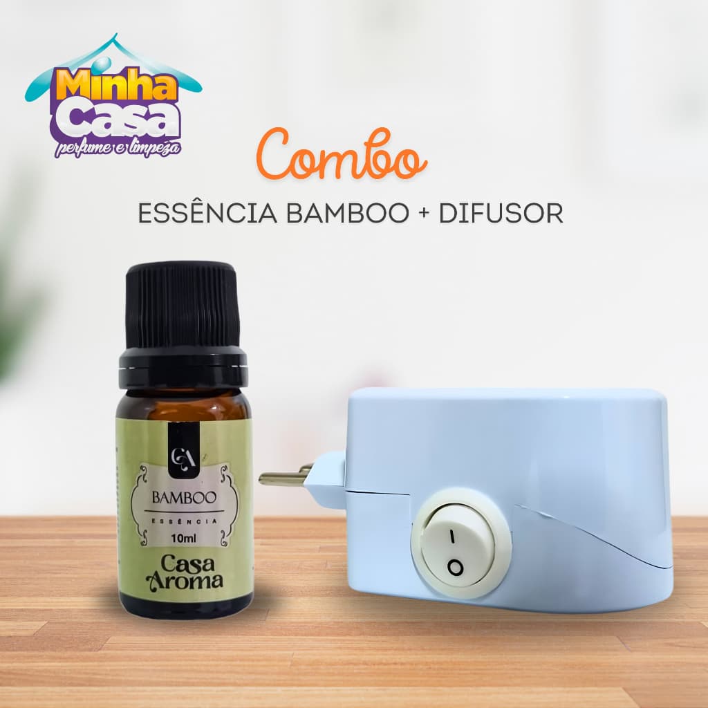 Combo Essência Super Concentrada 10 ml + 1 Difusor Elétrico de Tomada Aromatizador