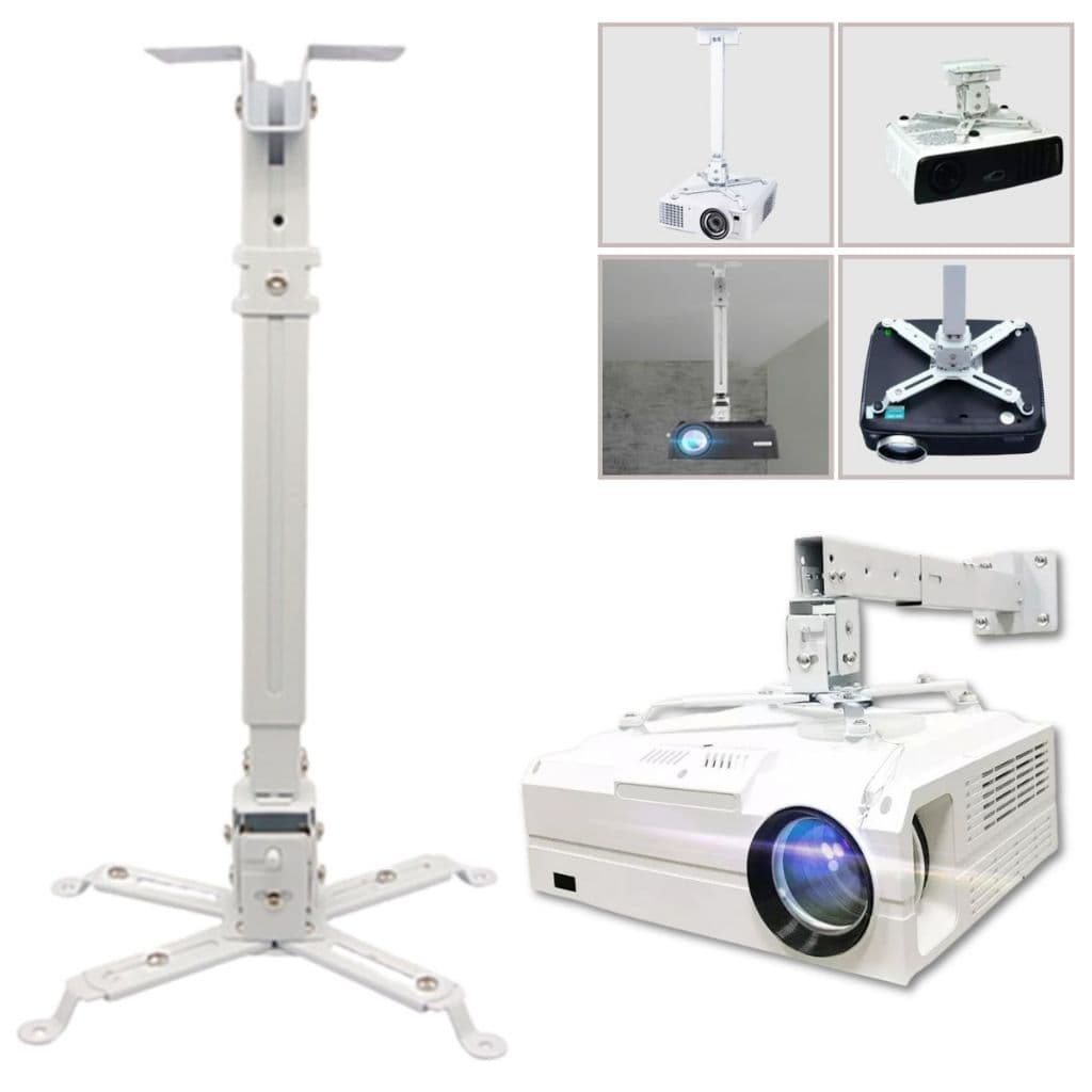 Suporte Projetor de Teto Parede Universal Datashow Multimídia Regulável suporta Até 25kg Inox