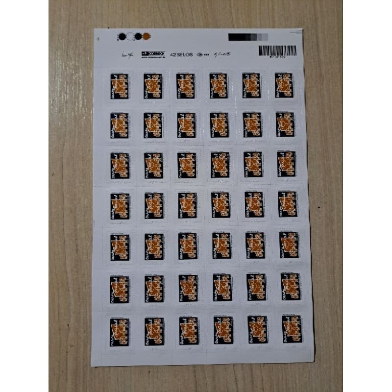 Selo Carta Social (folha com 42 selos)