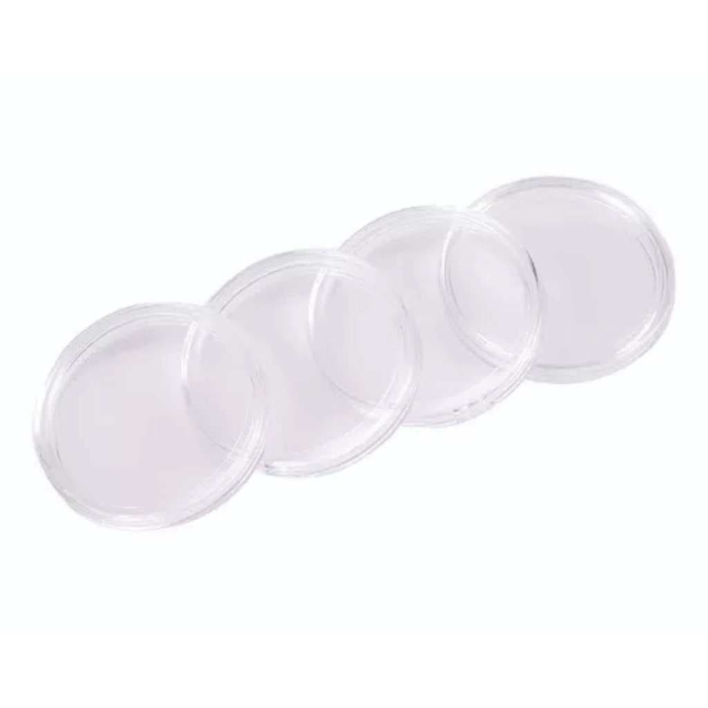 Capsula acrilica para Moedas 16mm ate 40mm - pacote com 10 unidades