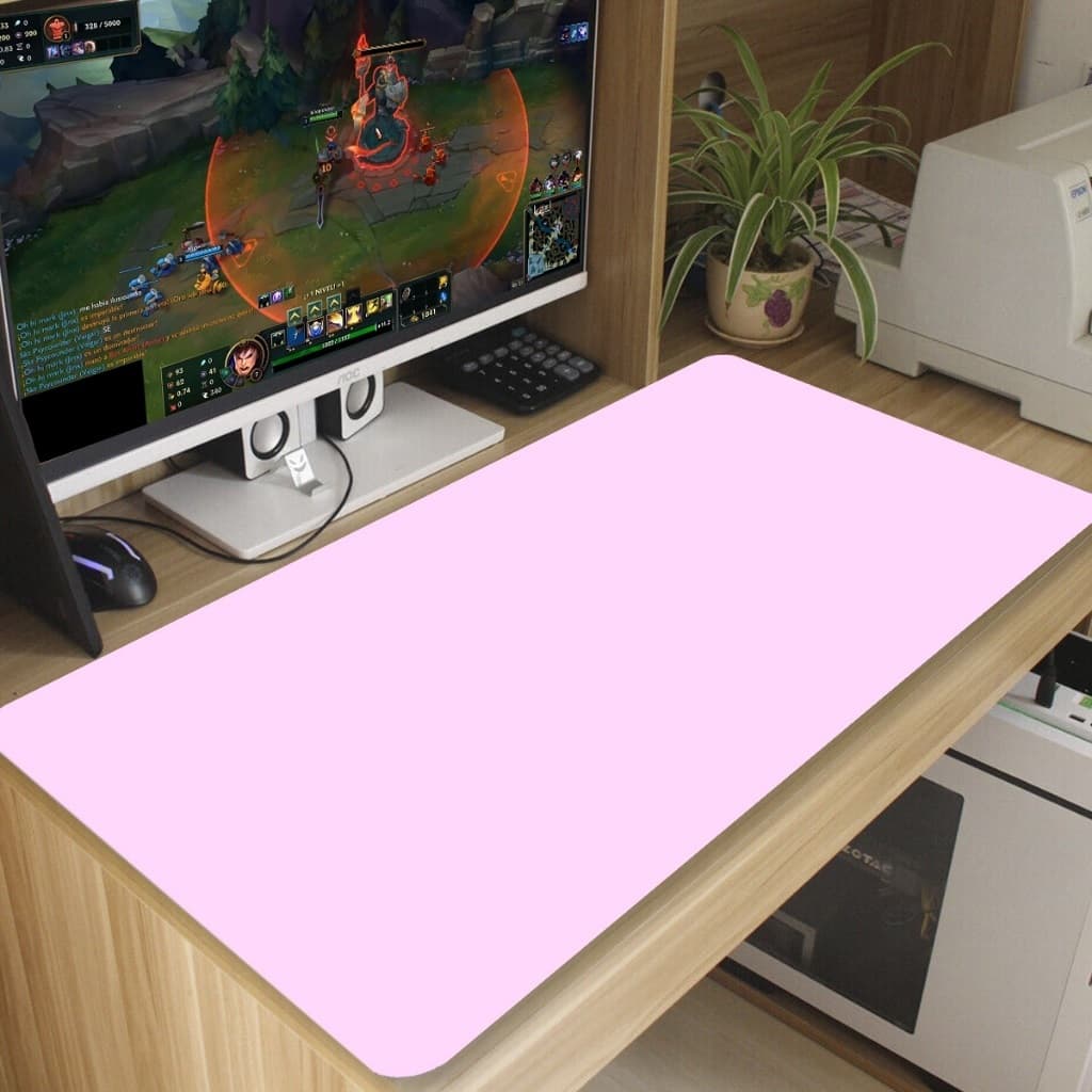 Mouse pad gamer rosa casual Antiderrapante Grande diversas estampas 70x35 cm borda costurada