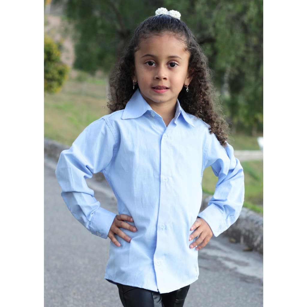 Camisa Social feminina manga longa meninas