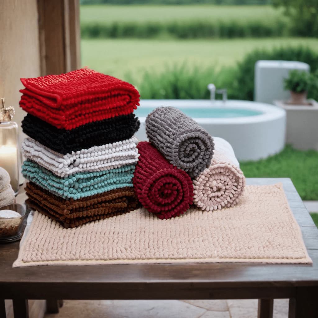 Tapete Banheiro Microfibra 40x60 Grande Antiderrapante Box Bolinha Macarrão Várias Cores Kits