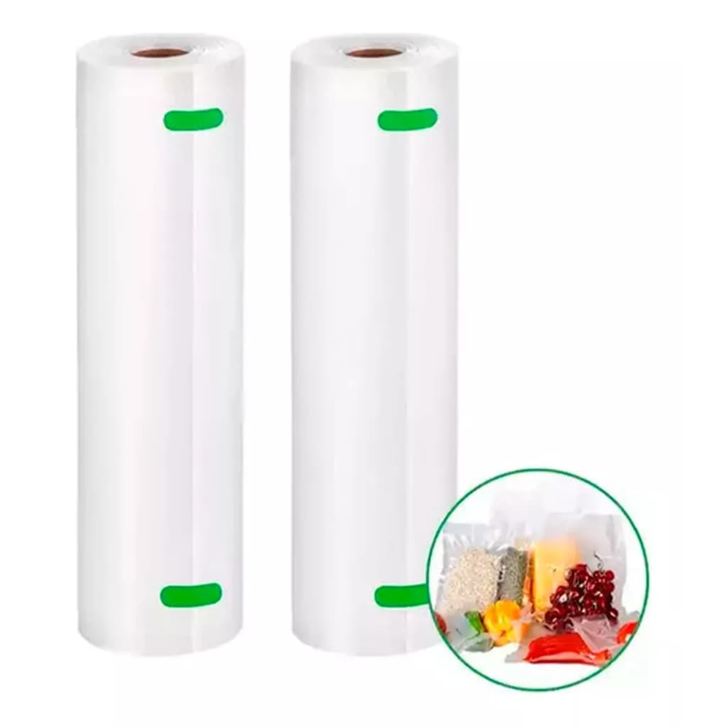 Rolo Bobina Saco Continuo Ranhuras Seladora Vácuo 28cm X 5m