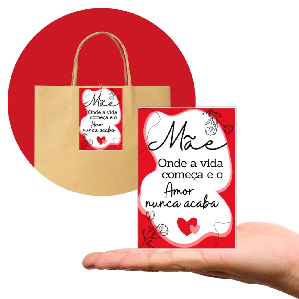 Cartões Agradecimento - Dia das Mães - Tam: 7 x 10 cm