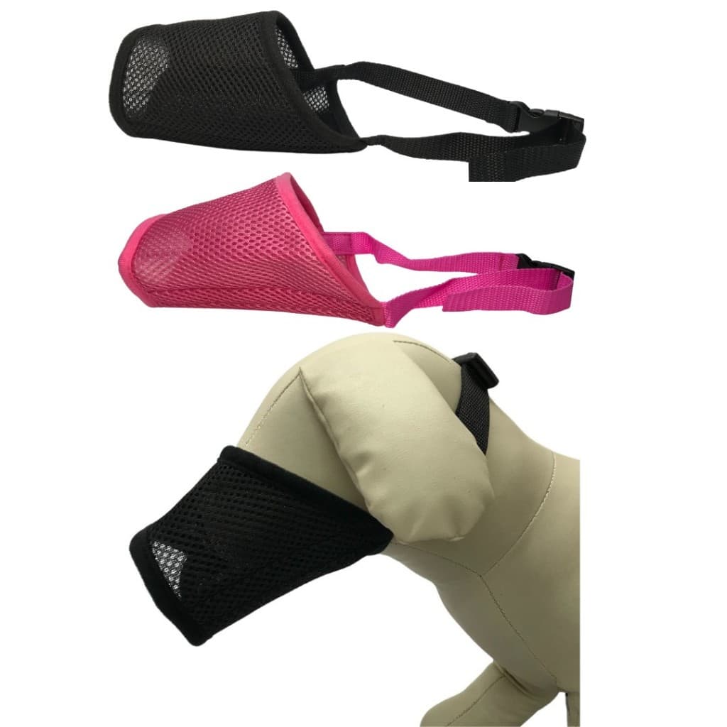 Focinheira Regulável Acolchoada Respirável Confortável Anti-Latido Para Cachorros Grande Médio Pequeno