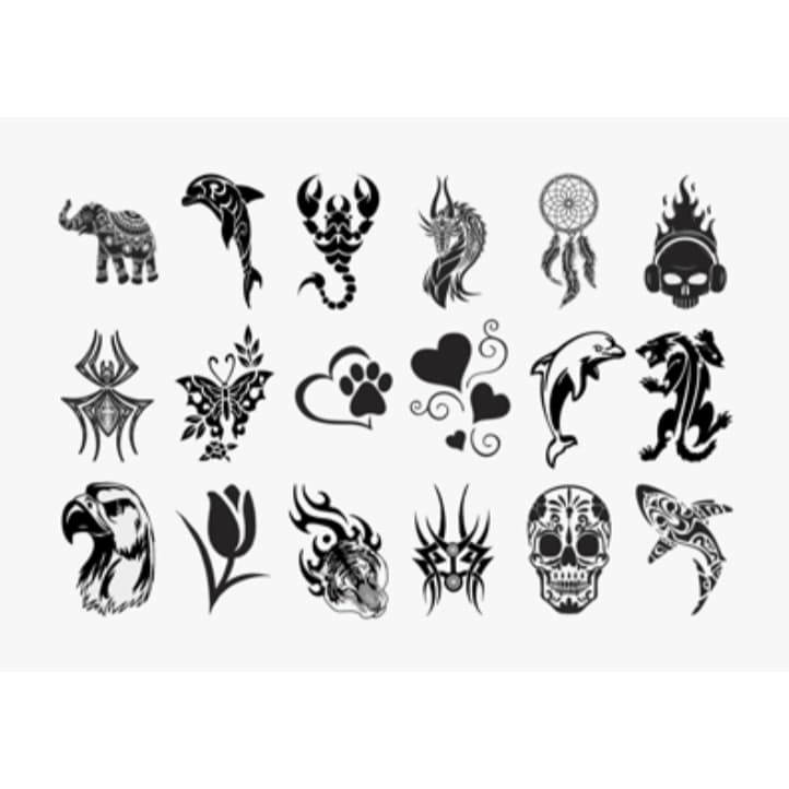 36 tatuagens temporárias tribal feminina masculina 4x5cm