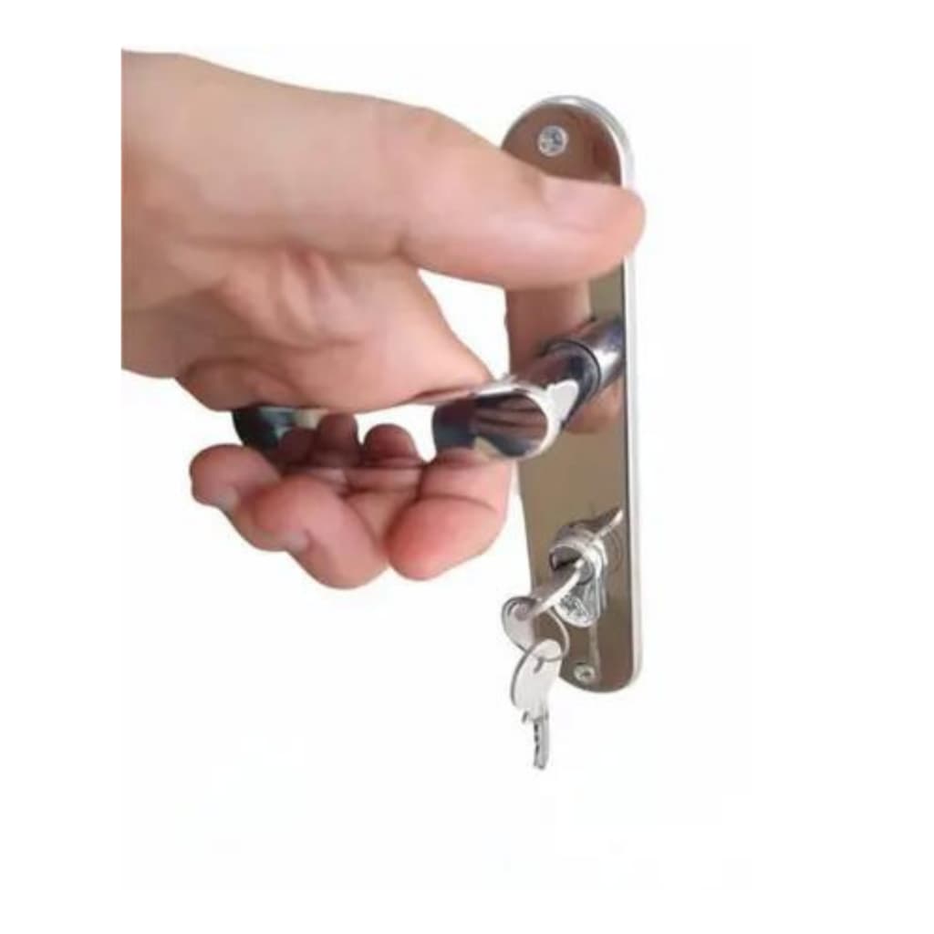Maçaneta Para Fechadura Porta De Casa 86617 Cromada Aliança