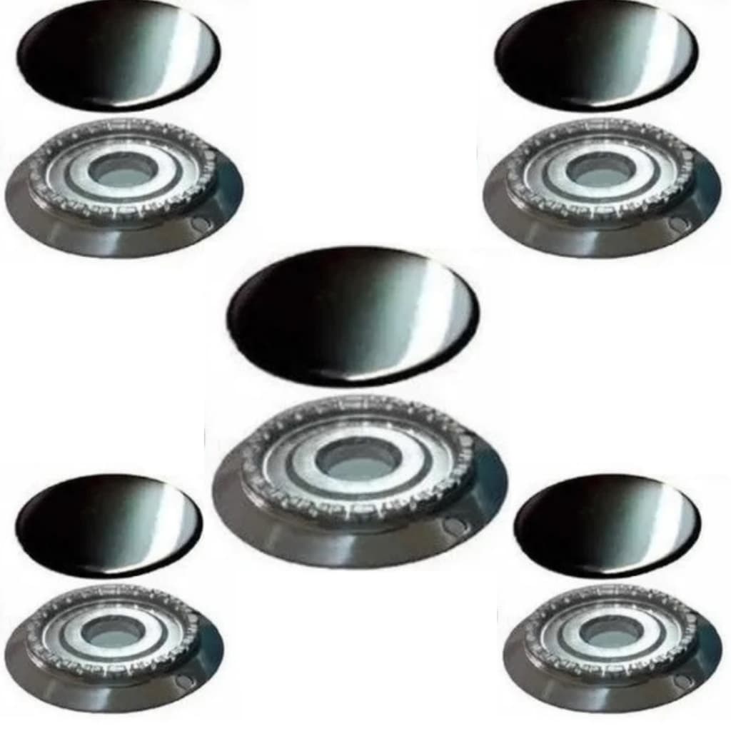 Kit Queimador Tampa Peça Compatível com Fogão Continental 5 Bocas