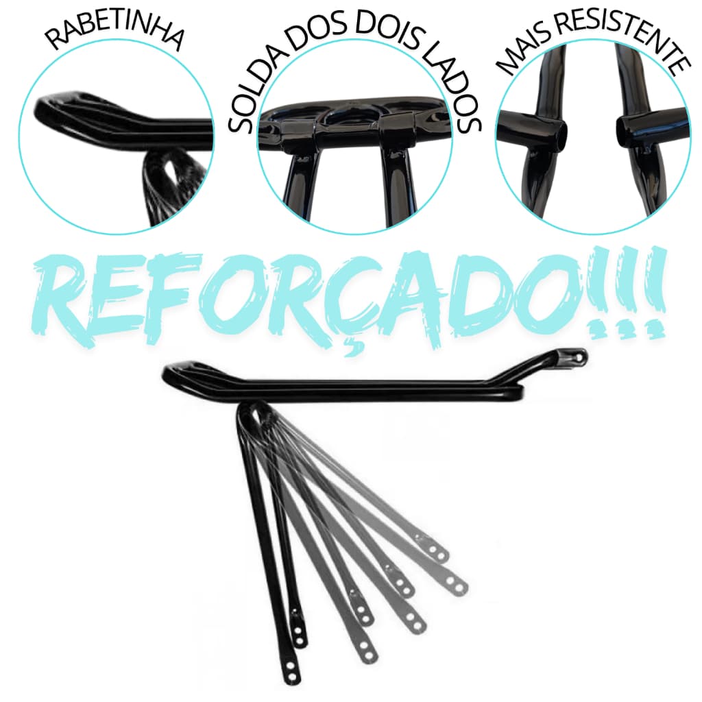 Bagageiro Tubular Traseiro Preto De Bike Aro 26 Aro 26 24 20
