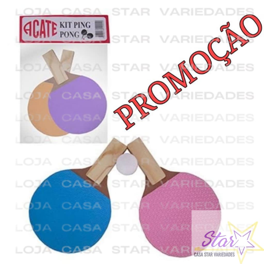 Raquete ping pong tênis de mesa jogo criança E adulto 2 Raquete 1 bolinha