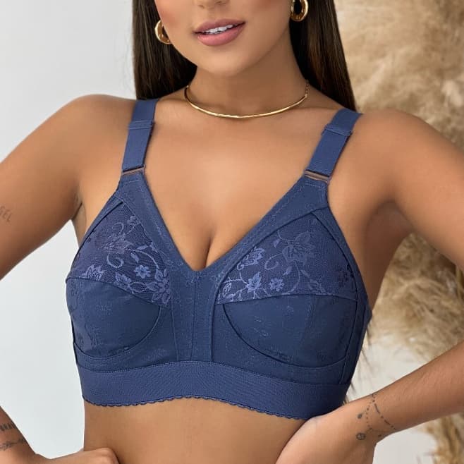 Kit 2 Sutiã Plus Size Reforçado Com Pala Firme Cetinete Sem bojo Sem Aro Alta Sustentação Modelador