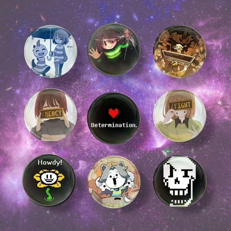 Bottons undertale Broches /Pin/tamanho 3,5cm pacotes atacado