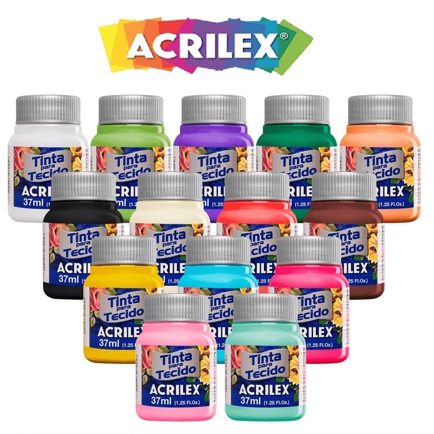 Kits Tintas de Tecido Acrilex 37ml (Pode escolher as cores)