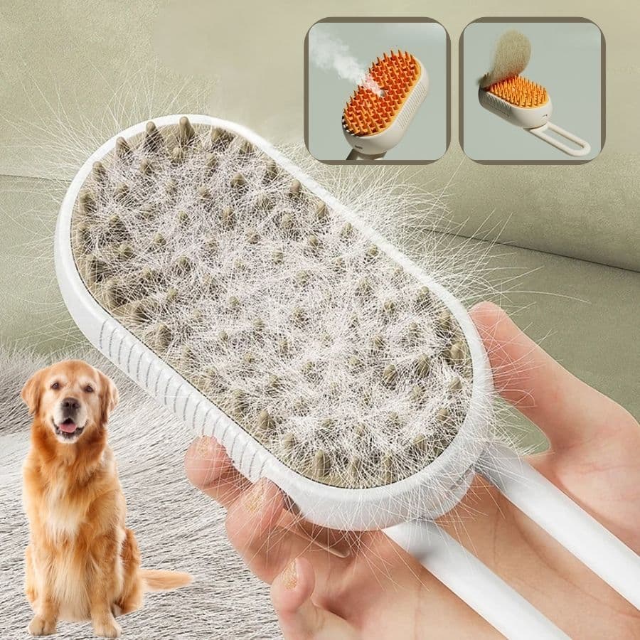 Escova Elétrica 3 Em 1 Vaporizada Para Massagem Suave e Remoção de Pelos