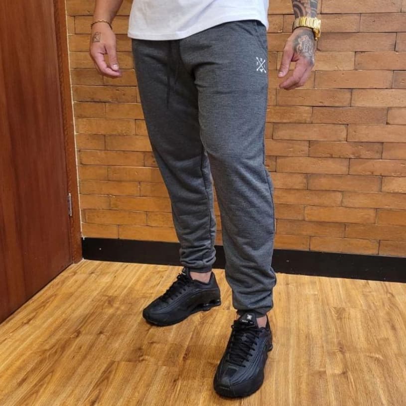 Calça Jogger Masculina Moletom Moletinho Slim