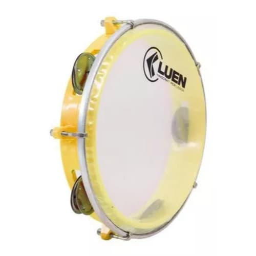 Pandeiro 08 Profissional Abs Amarela Luen Pele Cristal Cor Amarelo