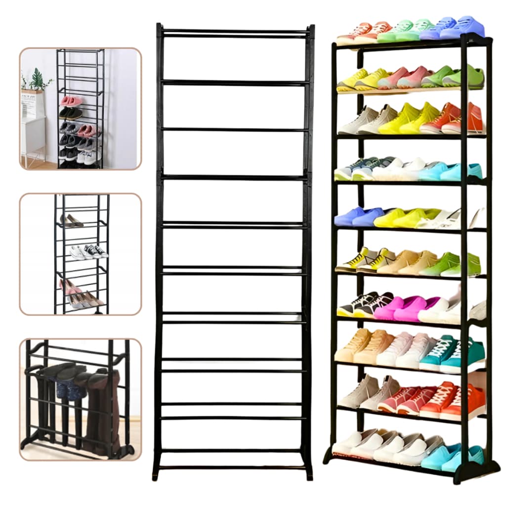 Sapateira Vertical de Porta 10 Andares 20 Pares Prateleira Organizadora