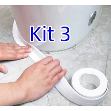 Kit De 1/2/3 Fita Selante De Pvc À Prova D 'Água Para Cozinha / Banheiro / Banheira
