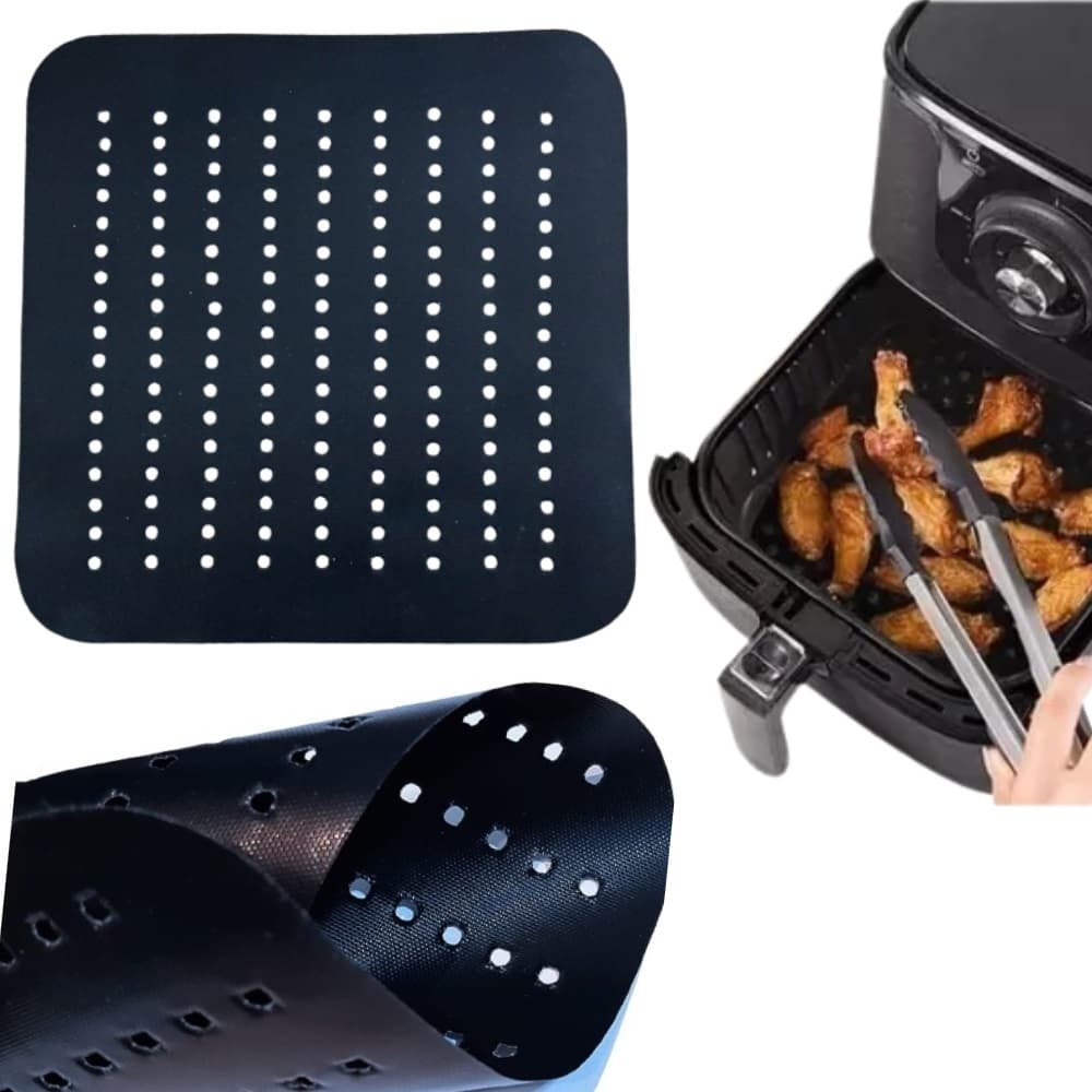 Tapete protetor folha de TEFLON para cesto Fritadeira Sem Óleo Air Fryer 8L, Mondial, - AFN-80-BI