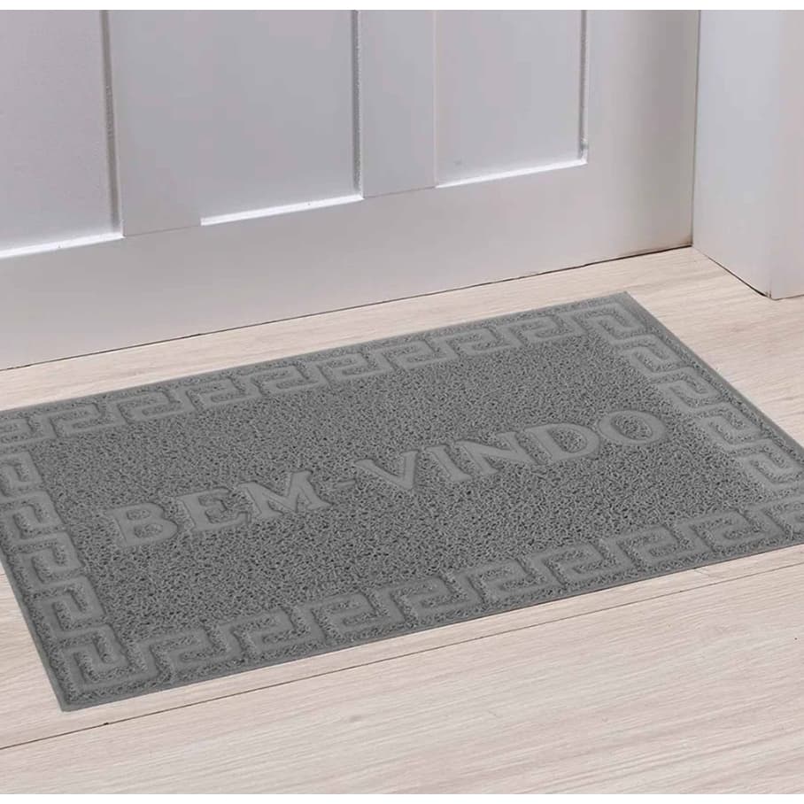 Tapete De Porta Bem Vindo 40x60 Modelo Capacho Emborrachado Antiderrapante Diversas cores - MaYu