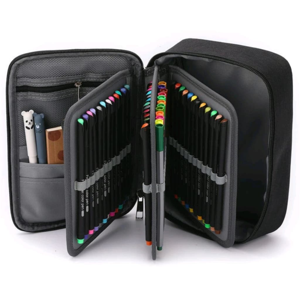 Estojo Escolar  Grande Capacidade Com 72 Furos Alta Capcidade 3 Compartimentos bem grande hx-7494-1929