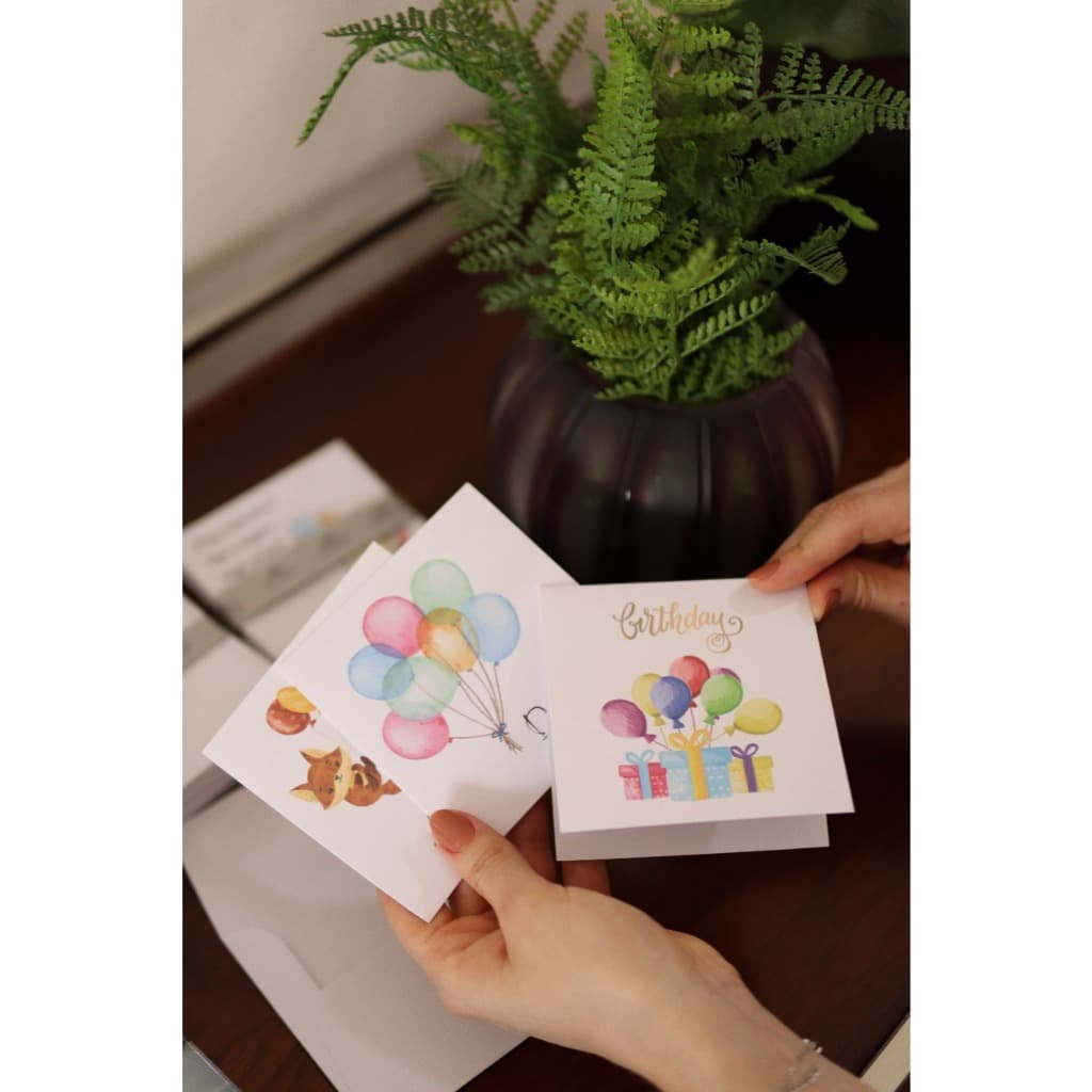 20 unidades Cartão Aniversário (sortidos) com Envelope branco