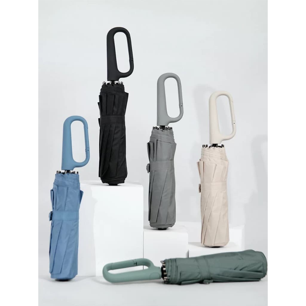 Guarda-chuva Automático Proteção Solar UV Dobrável Anel de Fivela Com Black outPronto Entrega