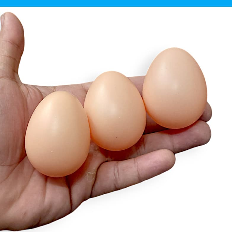 Kit 12 a 72 Ovos Falsos De Plástico Serve Para ajudar aumentar produção Brinquedo Real