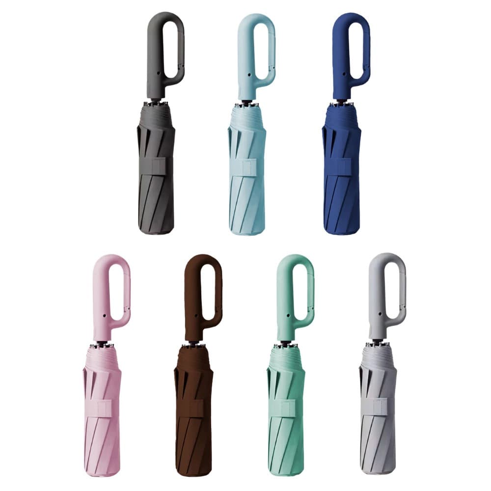 Guarda-Chuva Leve Compacto e Inovador com Design Moderno Alça Ergonômica em Formato de Gancho Cores Variadas Portátil