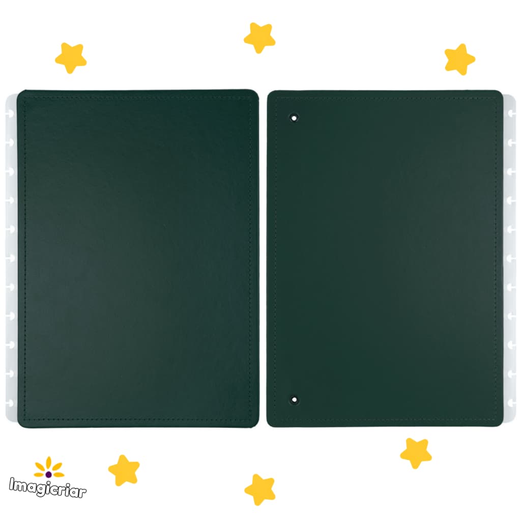 Capa e Contracapa Dark Green para Caderno Inteligente | Tamanho A5, Médio ou Grande