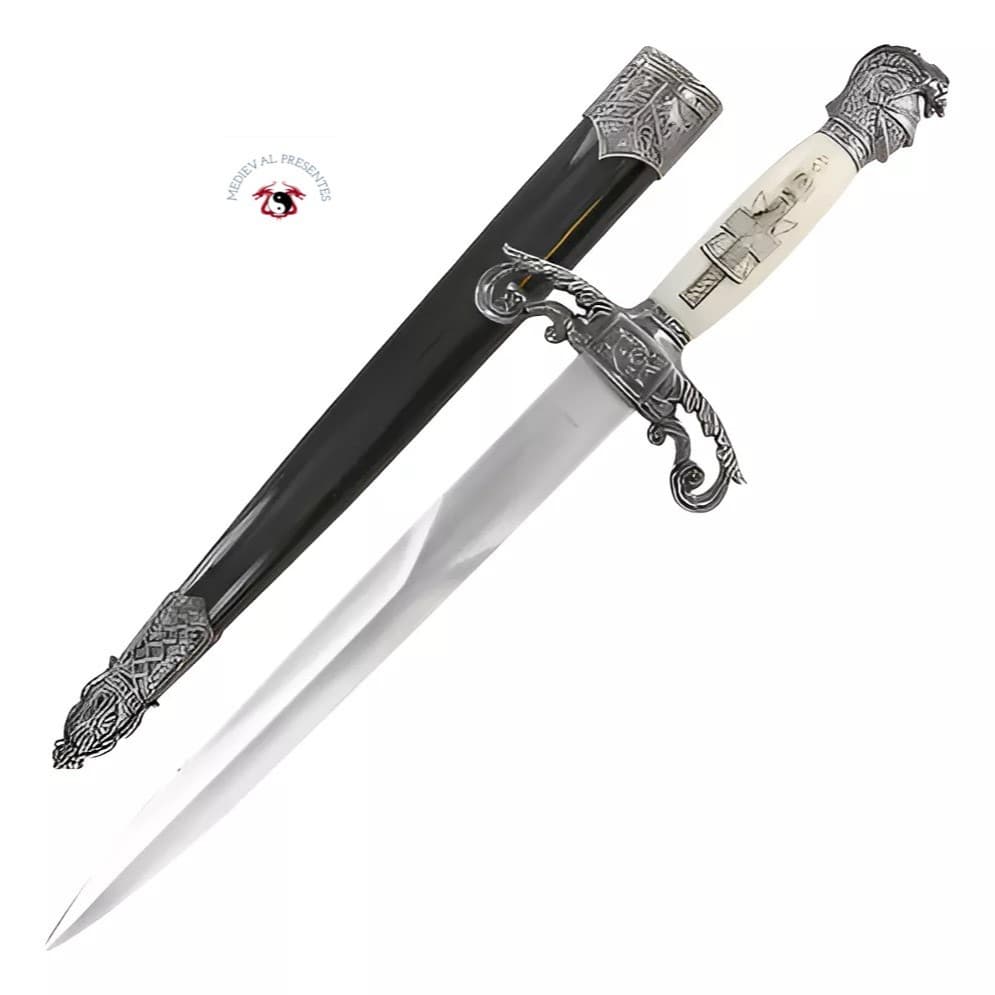 ADAGA MEDIEVAL CAVALARIA CRUZADA PUNHAL CAMPING PESCA CABO BRANCO