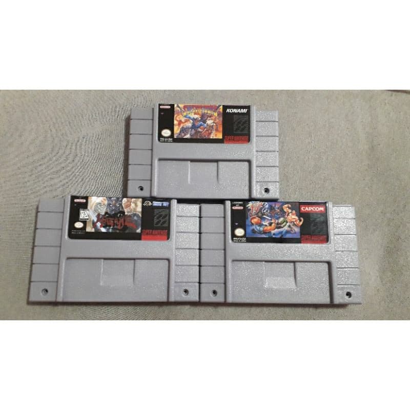 3 Carcaças com Labeis Frete e Verso a Sua Escolha p/ Super Nintendo Aproveite!