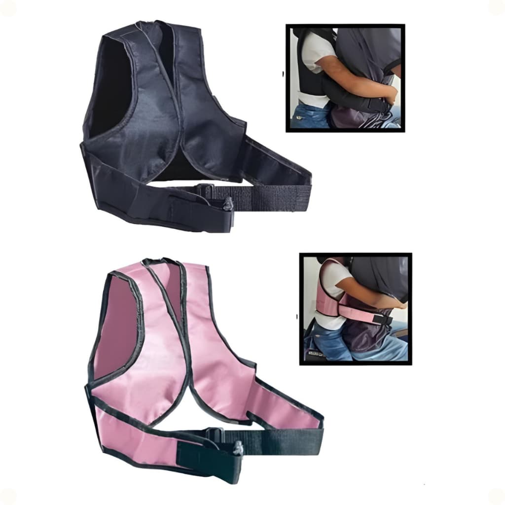 Colete com cinto segurança para criança garupa moto