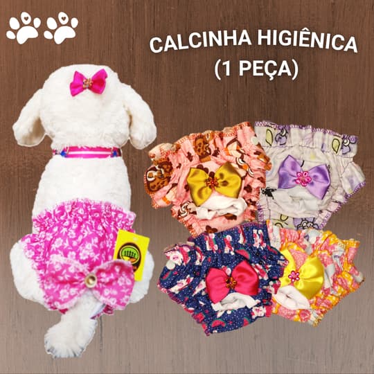 Calcinha Pet Higiênica Cães Gatos 1unid Roupa Cachorro