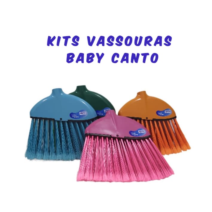 Kits Vassouras Cantoneira Baby Varre Canto Reforçada - SEM CABO