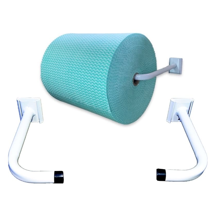 Suporte Para Bobina Rolo de Pano Multiuso Papel Filme Plástico Branco/Preto  - Globo Promoção